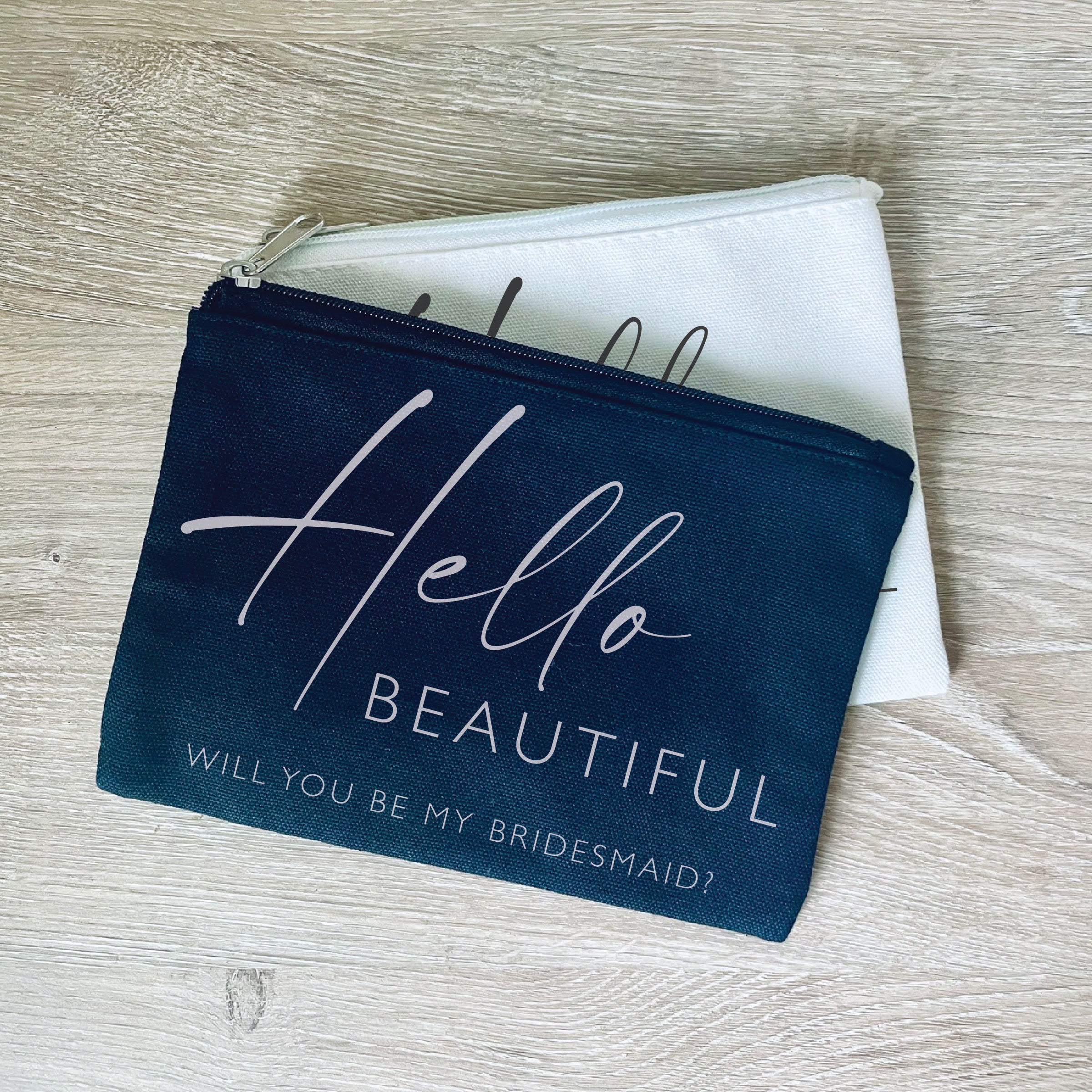 Bridesmaid Proposal Makeup Bag Custom Bridesmaid Bags Etsy