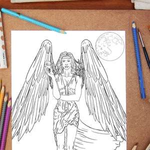 ERIS COLORING PAGE Printable Colouring Adults Children Lineart - Etsy