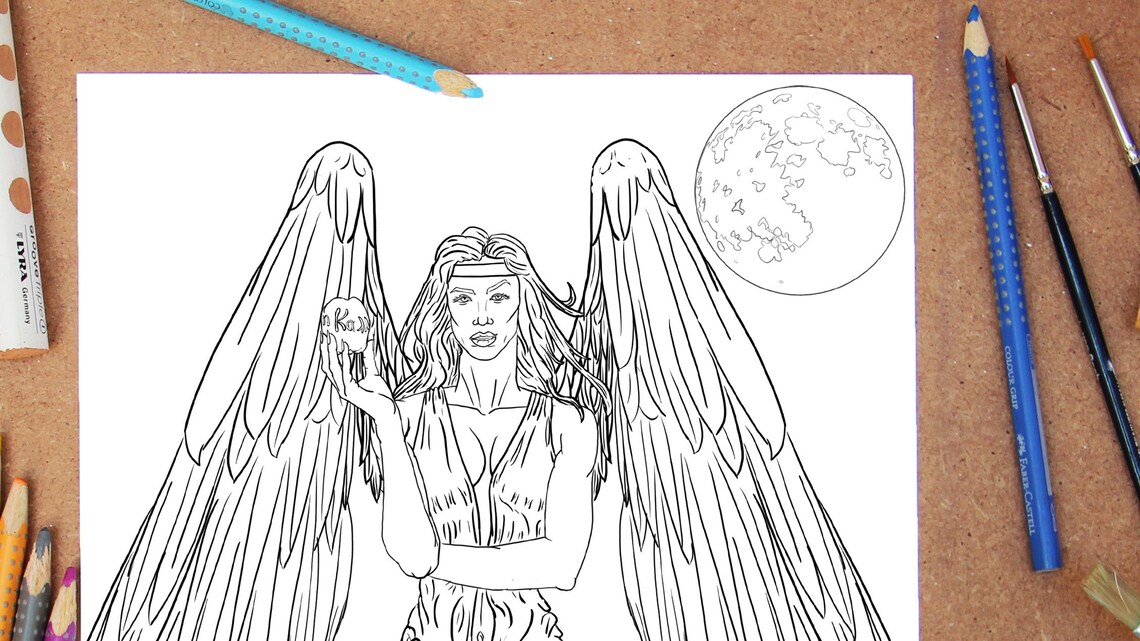 ERIS COLORING PAGE Printable Colouring Adults Children Lineart - Etsy