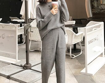 LOUNGE Set Top Pants Two Piece Set 
