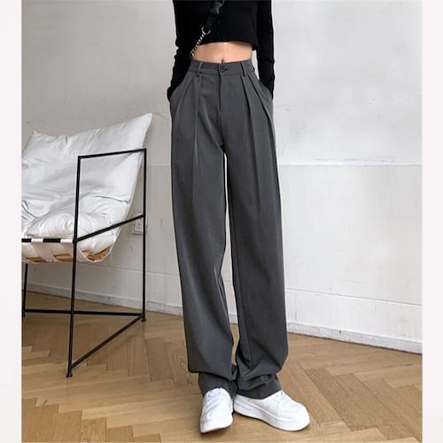 high waist office trousers for ladies