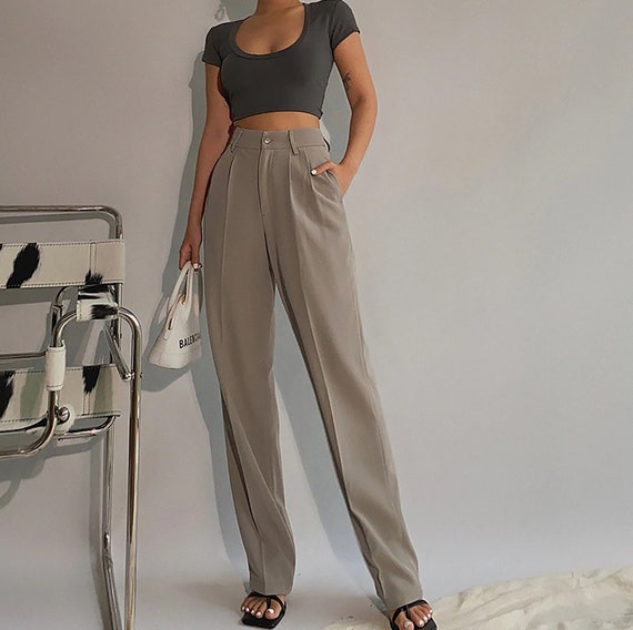 womens trousers high waist