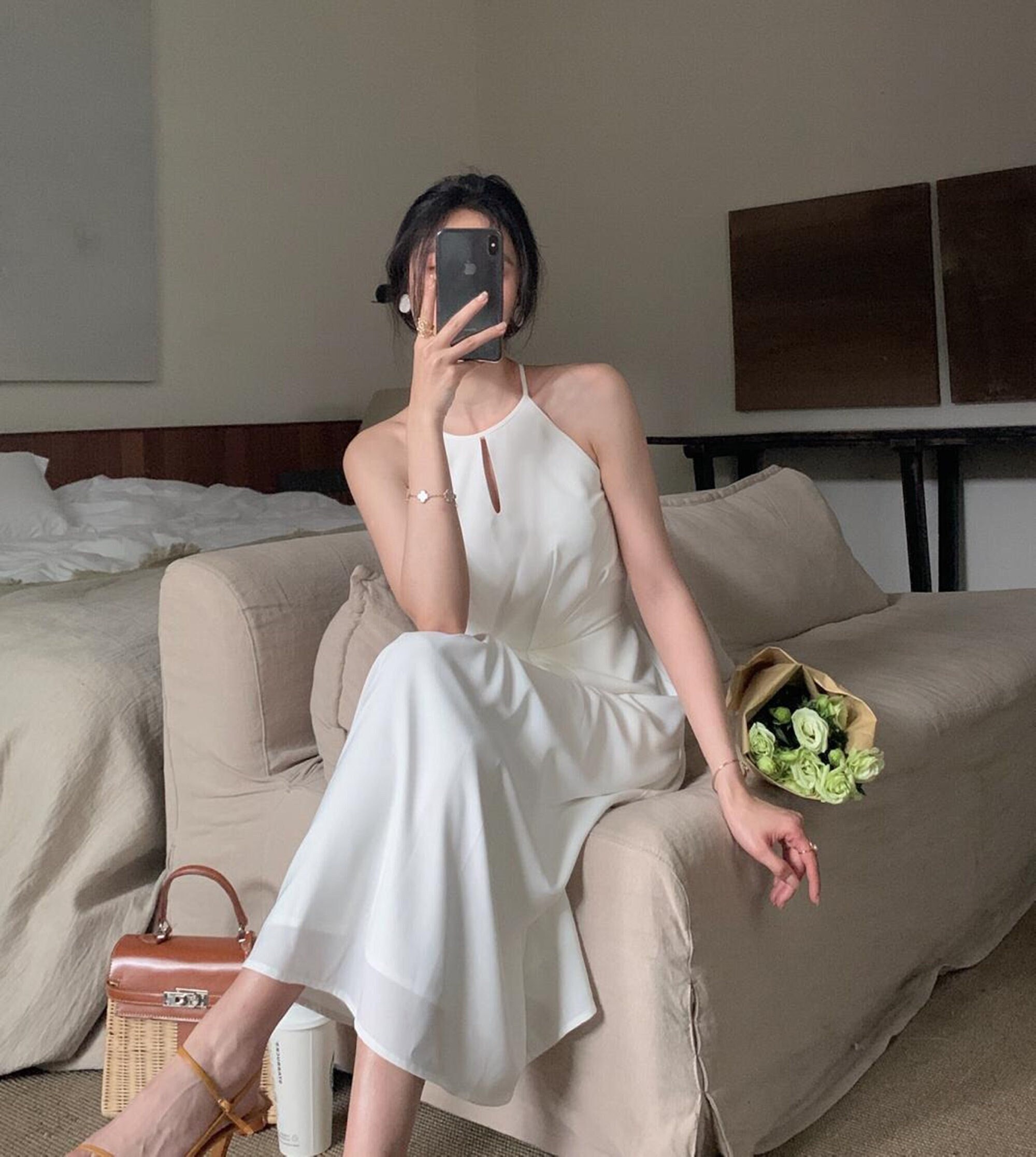 CINCHED Waist Elastic Waist Halter 