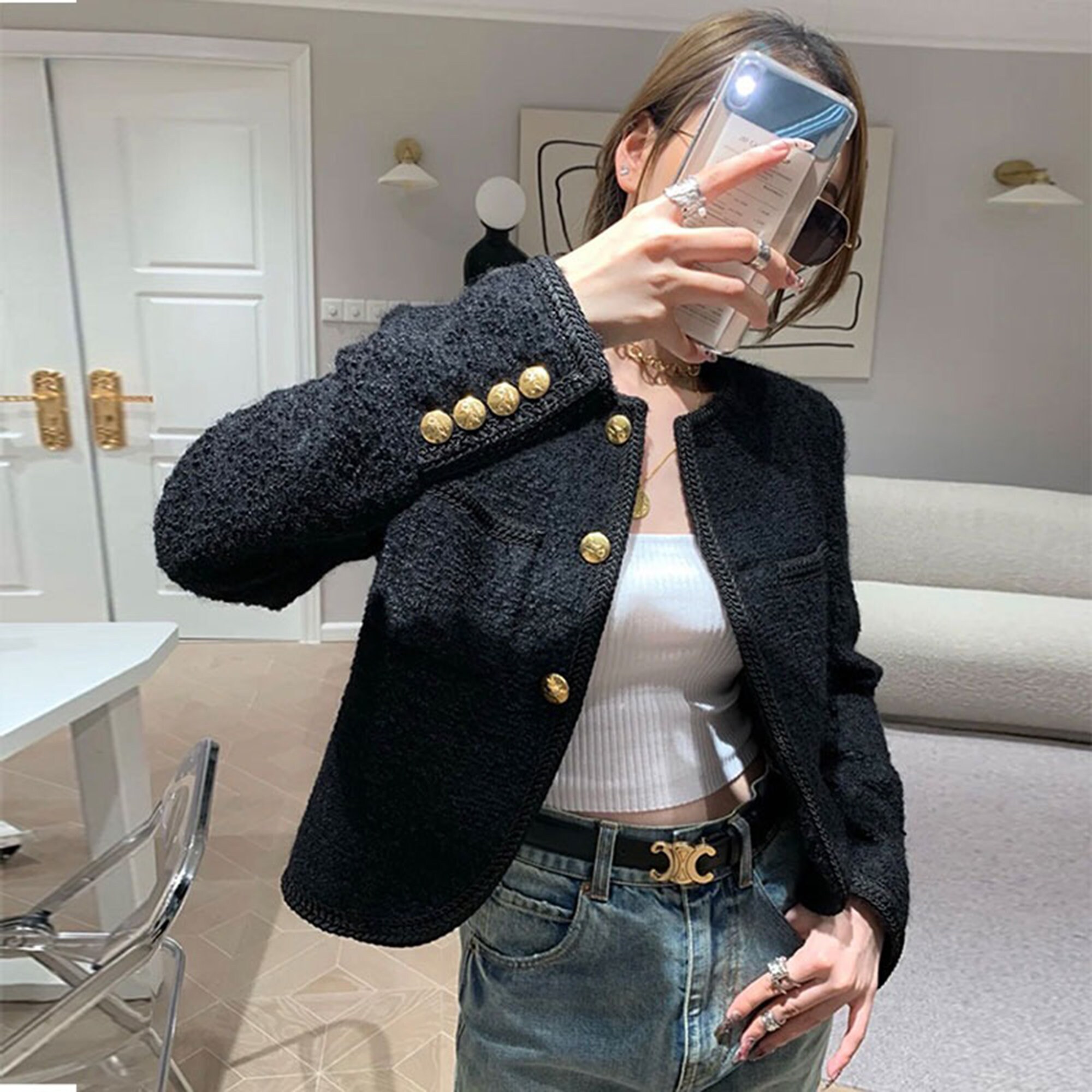 メルトザレディgripping cropped tweed jacket gripping cropped tweed jacket メルトザレディ