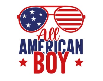 All american boy sunglass with american flag svg , 4th of July Svg , July 4th Svg, America, Independence Day Svg