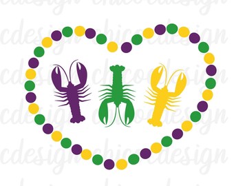 mardi gras langoesten svg, mardi gras svg, langoesten svg, New Orleans Svg, Louisiana Svg, Mardi Gras Shirt Svg, mardi gras hart svg
