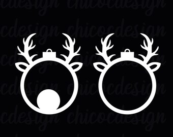 Reindeer Ornament SVG for Circut,Christmas Ornament Laser SVG,Reindeer SVG, Christmas Ornaments Svg, Reindeer Bauble Svg