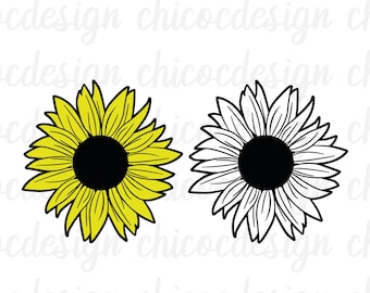 Sunflower svg,Flower svg,Sunflower svg Files,Sunflower Bundle svg