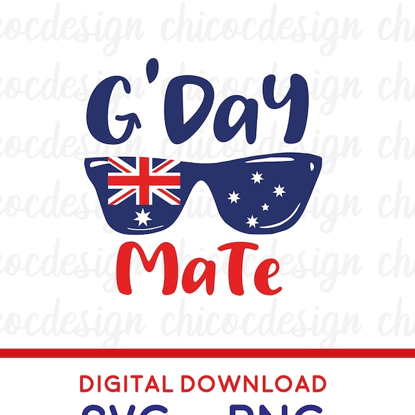 G'Day mate Australian Flag Glasses svg png ,Australian Flag Glasses Svg,Australia Day SVG,Australia flag svg