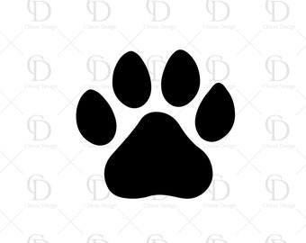 Archivos SVG de huellas de patas para Cricut, clipart de perro