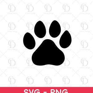 paw print png svg files for cricut, dog clipart