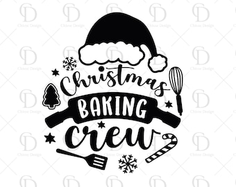Christmas Baking Crew svg png, Family Christmas Shirt Svg Files For Cricut
