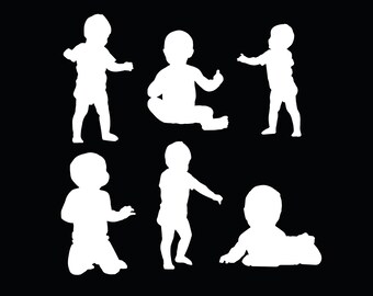 Boy Girl Silhouette Etsy