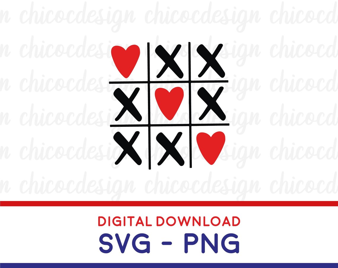 Tic Tac Toe Game Valentine Svg Valentines Svg Love Always | Etsy