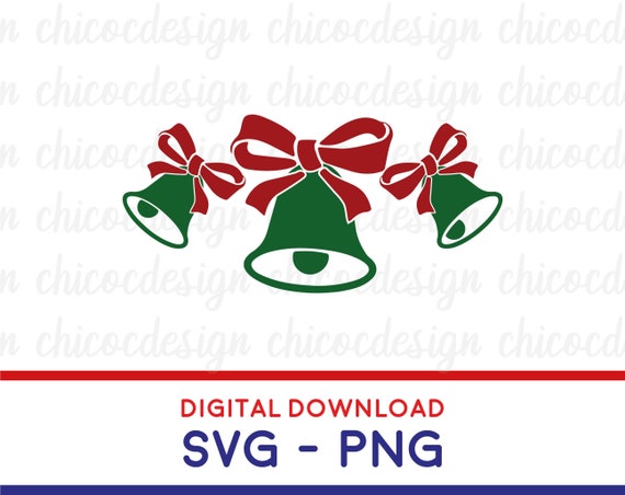 Christmas Bell SVG PNG - Digital Download, jingle bells svg, bells svg,  christmas bells svg, christmas cut file, christmas decor svg