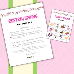 Easter Scavenger Hunt, Kids Easter/spring Activity, Spring Class ...