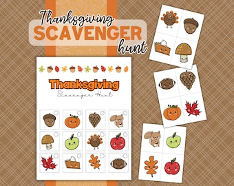 Thanksgiving Schnitzeljagd, Kinderaktivität (Instant Download)