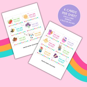 Easter Punch Cards, Spring Fling Punch Cards, Classroom Reward Cards, Easter Festival, Easter Egg Hunt Punch Cards, INSTANT DOWNLOAD image 3