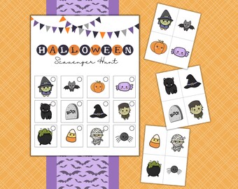 Halloween Schnitzeljagd: Kinder Party Spiel (Instant Download)