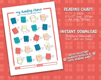 Kinderbuch Lesekarte: Buchmotiv (Instant Download)