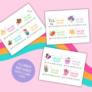 Easter Punch Cards, Spring Fling Punch Cards, Classroom Reward Cards, Easter Festival, Easter Egg Hunt Punch Cards, INSTANT DOWNLOAD image 2