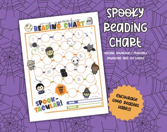 Halloween Lesezeichen für Kinder: Gruselige illustrierte Tracker (Instant Download)