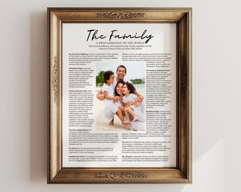 Familien-Proklamationszentrum Foto, anpassbar, Canva-Vorlage, Sofort-Download