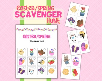 Osterschnitzeljagd, Kinder Ostern / Frühlingsaktivität, Frühlingsklassenaktivität, Ostereisuche, SOFORTIGER DOWNLOAD