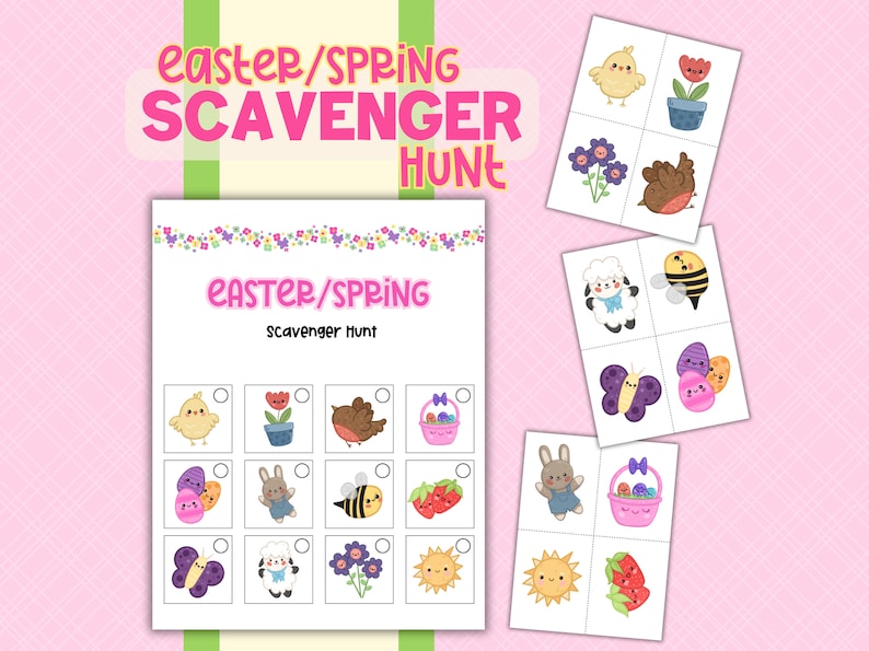 Easter Scavenger Hunt, Kids Easter/spring Activity, Spring Class ...
