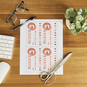 Editable Punch Card for Kids, Printable Punch Card, Printable Reward ...
