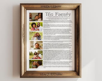 Familie Proklamation Modernes Foto, anpassbar, Canva Vorlage, Sofort Download