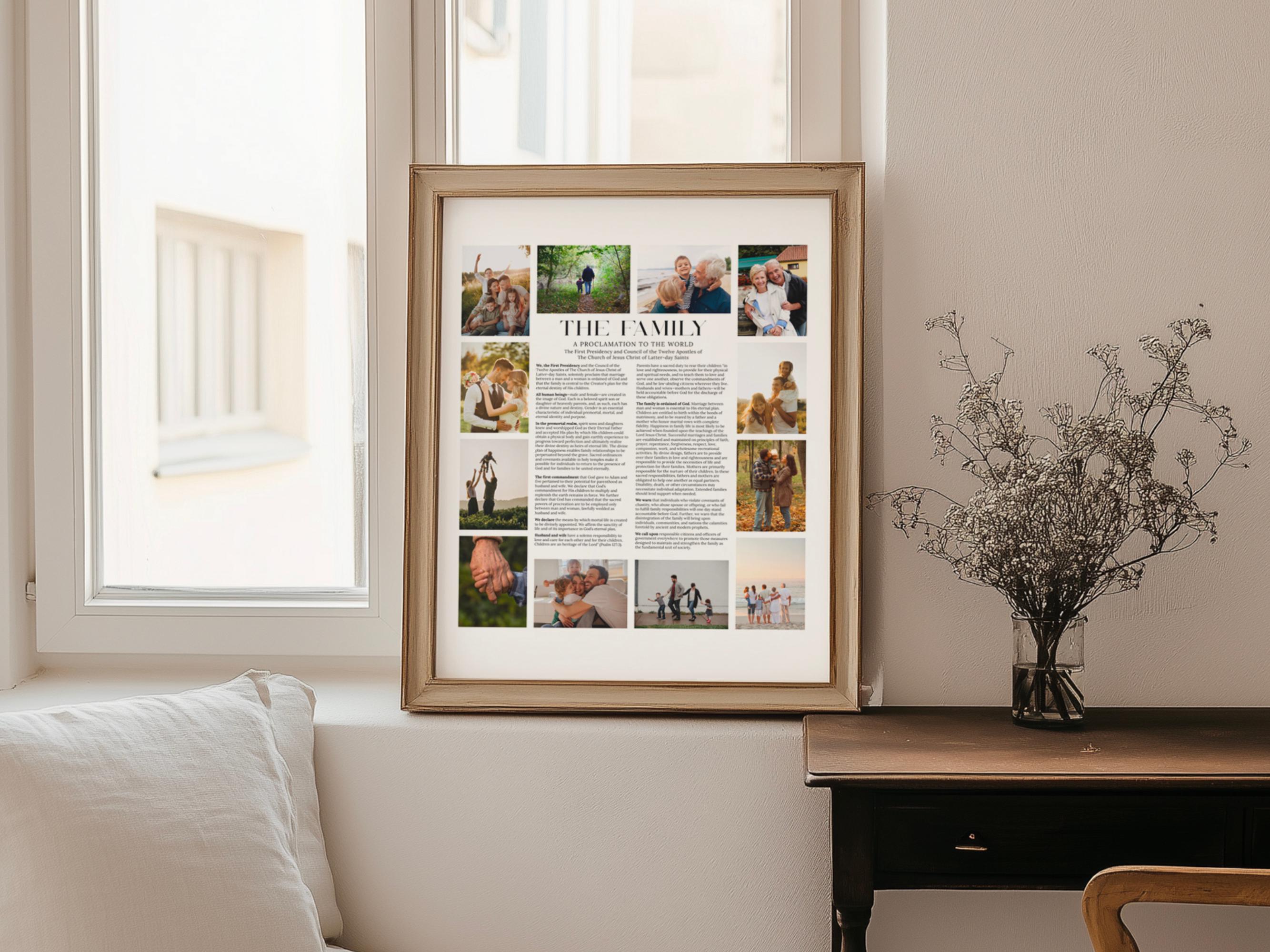 Frame For Proclamation Family Proclamation Photo Frame, Customizable, Canva Template, Instant ...