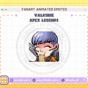Valkyrie Eat Ramen Animated Twitch Emote: Apex Legends (Digital Download) image 1