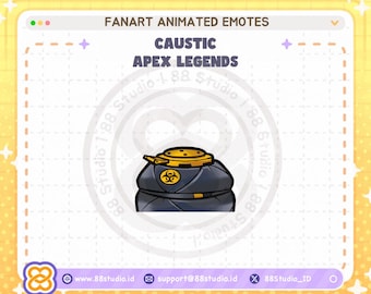 Gesto animado de Twitch de tanque de gas cáustico: Chibi Apex Legends (descarga digital)