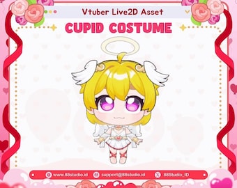 Cupid Outfit Valentine Theme Costume Chibi Vtuber Live2D Rigged Asset by 88 Studio