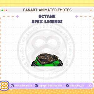 Animated Octane Jump Pad Twitch Emote: Apex Legends Chibi (Digital Download) image 1