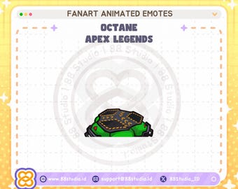 Emote de Twitch de plataforma de salto de Octane animado: Apex Legends Chibi (descarga digital)