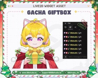 Giftbox Gacha Widget Christmas Live2D Asset by 88 Studio