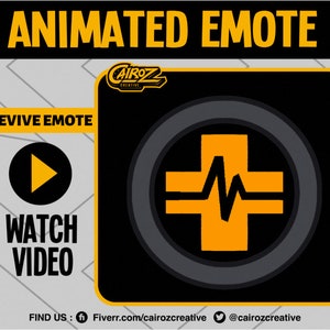 Animated Revive Twitch Emotes, Discord Emoji, FPS Game Twitch Emotes, Resurrection Twitch Emotes, Chibi Twitch Emotes - by Cairoz Creative