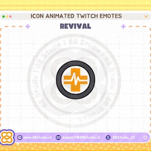 Geanimeerde Twitch-emotes herleven: Chibi FPS-game-emoji (digitale download)