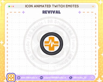 Emotes animados de Twitch para revivir: Emoji Chibi de FPS (Descarga digital)