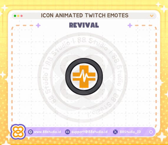 Animated Revive Twitch Emotes: Chibi FPS Game Emoji (Digital Download)