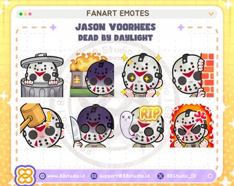 JASON VOORHEES  Dead by Daylight Friday the 13th Fanart Emotes (Instant Download)