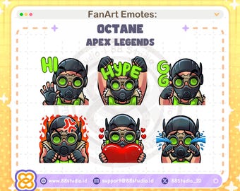 Pack d'émoticônes Chibi Octane Apex Legends Twitch (téléchargement numérique)