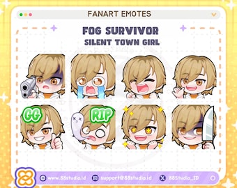 Fog Survivor Silent Town Girl Emotes Fanart Emotes for Twitch Discord & Youtube
