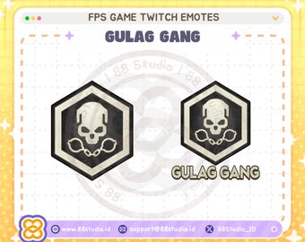 Gulag Gang Chibi Twitch Emotes: FPS Game Emoji (Digital Download)
