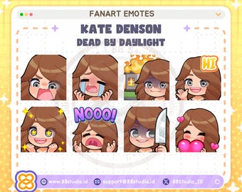 Kate Denson Dead by Daylight Fanart General / Regular Emotes (Instant Download)