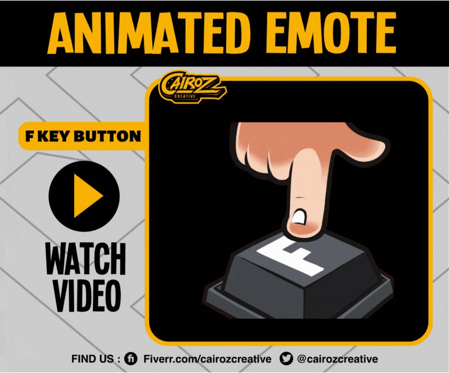 Animated F Button Twitch Emotes Discord Emoji Keyboard -  Denmark