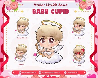 Baby Cupid Valentine Day Mascot Theme Live2D Asset Vtube Studio