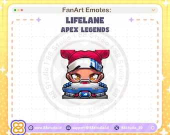 Chibi Lifeline Lurk Emote: Apex Legends Twitch/Discord (pobranie cyfrowe)